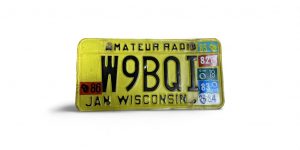 1985 WISCONSIN HAM RADIO LICENSE PLATE W9BQI