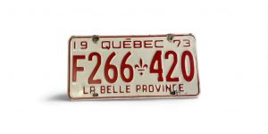 1973 QUEBEC CANADA 266 420 LA BELLE PROVINCE LICENSE PLATE