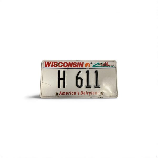 2000 WISCONSIN LICENSE PLATE H 611