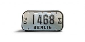 1982 1984 WISCONSIN BERLIN BICYCLE BIKE LICENSE PLATE 1468