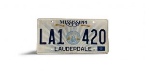 2017 MISSISSIPPII LICENSE PLATE LA1 420