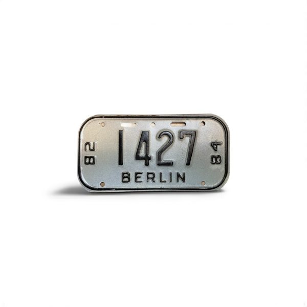 1982 1984 WISCONSIN BERLIN BICYCLE BIKE LICENSE PLATE 1427