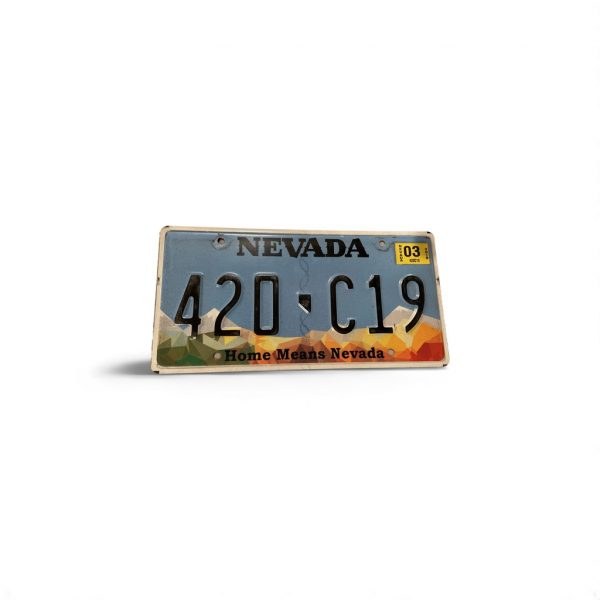 2003 NEVADA LICENSE PLATE 420 C19