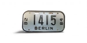 1982 1984 WISCONSIN BERLIN BICYCLE BIKE LICENSE PLATE 1415