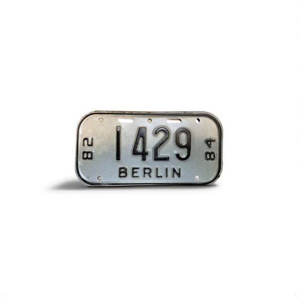 1982 1984 WISCONSIN BERLIN BICYCLE BIKE LICENSE PLATE 1429