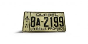 1971 QUEBEC LICENSE PLATE 8A 2199 LA BELLE PROVINCE