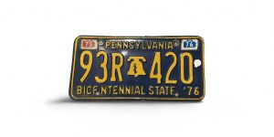 1976 PENNSYLVANIA LICENSE PLATE 93R 420