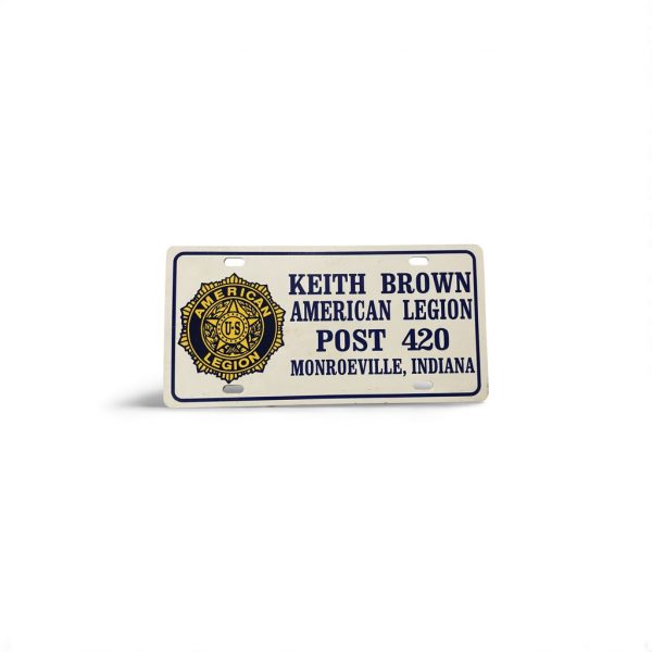 INDIANA BOOSTER PLATE AMERICANM LEGION POST 420