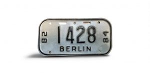1982 1984 WISCONSIN BERLIN BICYCLE BIKE LICENSE PLATE 1428