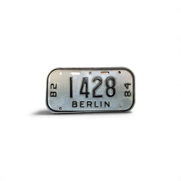 1982 1984 WISCONSIN BERLIN BICYCLE BIKE LICENSE PLATE 1428