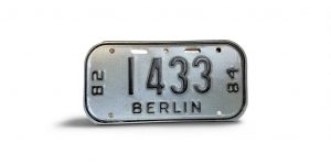 1982 1984 WISCONSIN BERLIN BICYCLE BIKE LICENSE PLATE 1433