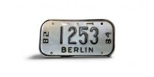 1982 1984 WISCONSIN BERLIN BICYCLE BIKE LICENSE PLATE 1253