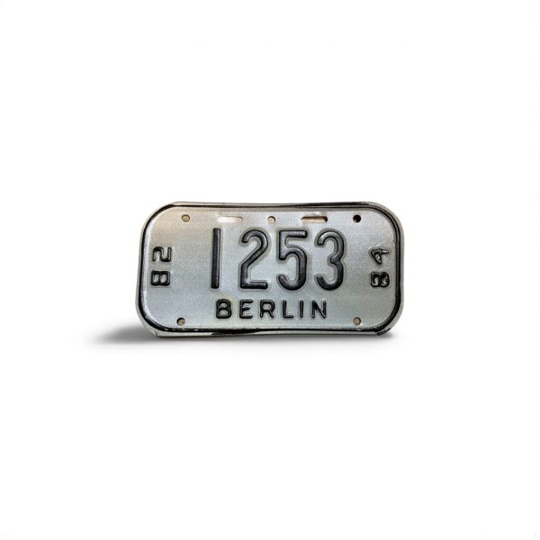 1982 1984 WISCONSIN BERLIN BICYCLE BIKE LICENSE PLATE 1253