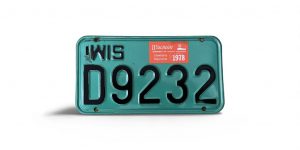 1978 WISCONSIN SNOWMOBILE LICENSE PLATE D 9232