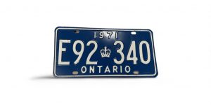 1971 ONTARIO LICENSE PLATE E92 340