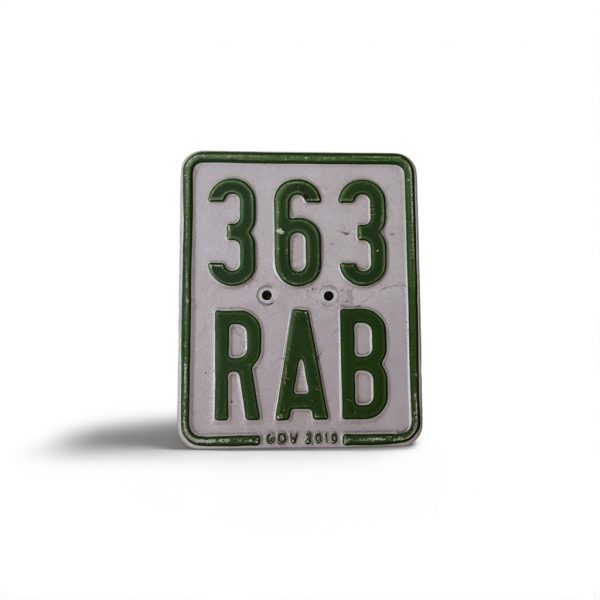 363 RAB LICENSE PLATE