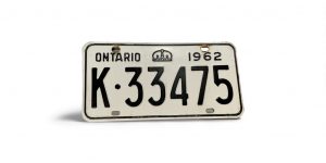 1962 ONTARIO LICENSE PLATE K 33475