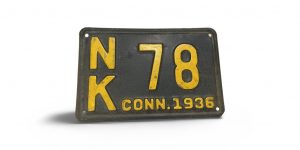 1936 REPAINT CONNECTICUT LICENSE PLATE 78 LOW NUMBER 2-DIGIT 78