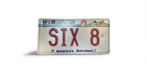 2010 WISCONSIN LICENSE PLATE SIX 8 VANITY LICENSE PLATE 68 LOW NUMBER