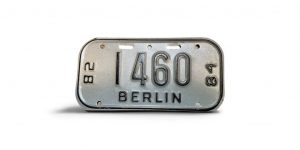 1982 1984 WISCONSIN BERLIN BICYCLE BIKE LICENSE PLATE 1460