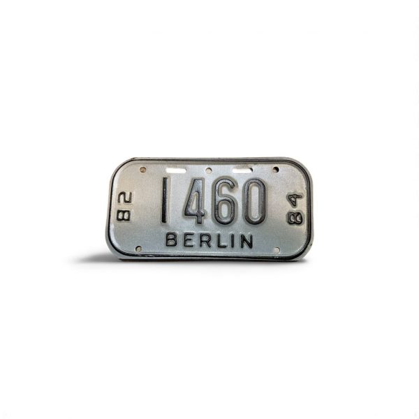 1982 1984 WISCONSIN BERLIN BICYCLE BIKE LICENSE PLATE 1460