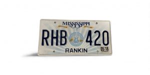 2018 MISSISSIPPI LICENSE PLATE RHB 420