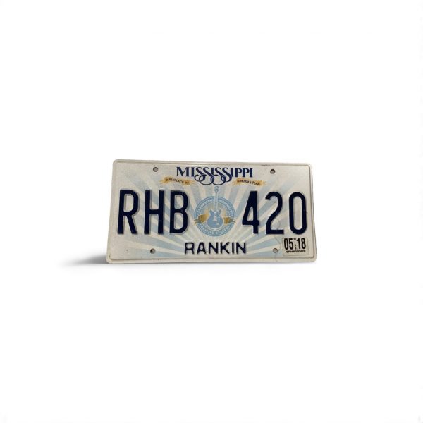 2018 MISSISSIPPI LICENSE PLATE RHB 420