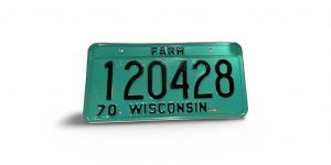 1970 WISCONSIN LICENSE PLATE FARM 120428