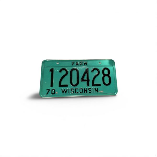 1970 WISCONSIN LICENSE PLATE FARM 120428