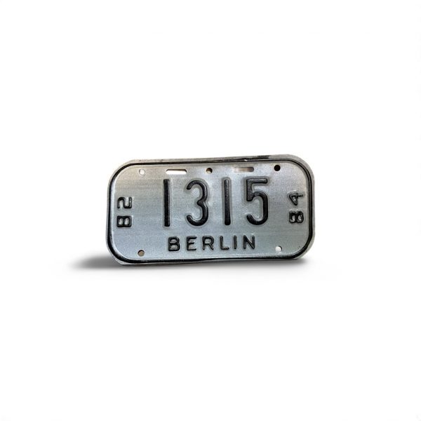 1982 1984 WISCONSIN BERLIN BICYCLE BIKE LICENSE PLATE 1315