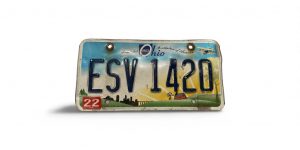 2022 OHIO LICENSE PLATE ESV 1 420