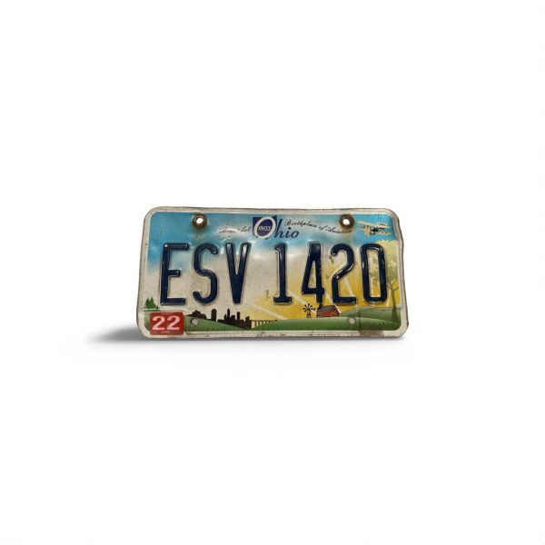 2022 OHIO LICENSE PLATE ESV 1 420