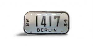 1982 1984 WISCONSIN BERLIN BICYCLE BIKE LICENSE PLATE 1417