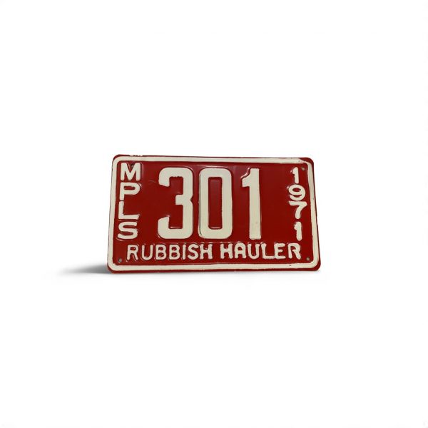 1971 MPLS RUBBISH HAUKLER 301 3-DIGIT LOW NUMBER