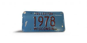 WISCONSIN LICENSE PLATE COLLECTOR 1978 BLUE