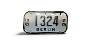 1982 1984 WISCONSIN BERLIN BICYCLE BIKE LICENSE PLATE 1324