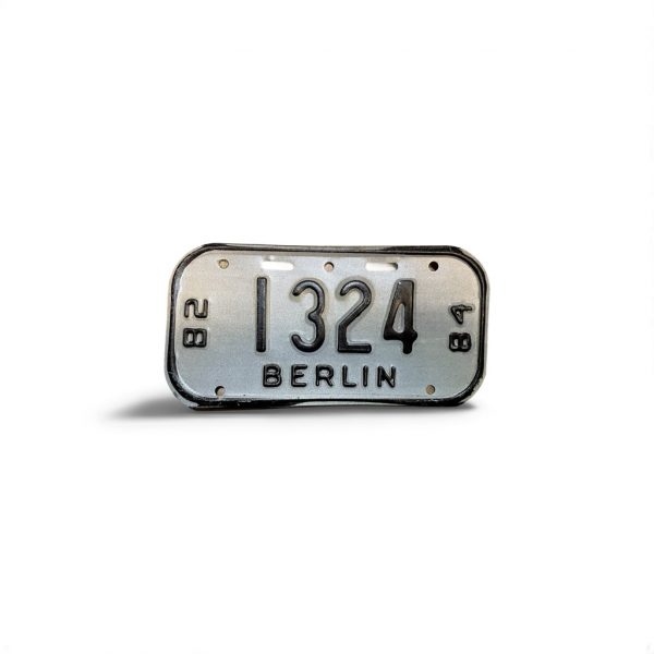 1982 1984 WISCONSIN BERLIN BICYCLE BIKE LICENSE PLATE 1324