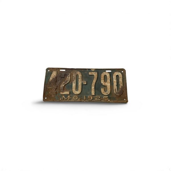 1925 MISSOURI LICENSE PLATE 420 790