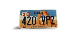 2008 UTAH LICENSE PLATE CENTENIAL 420 VPZ