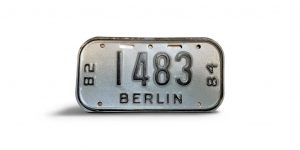 1982 1984 WISCONSIN BERLIN BICYCLE BIKE LICENSE PLATE 1483