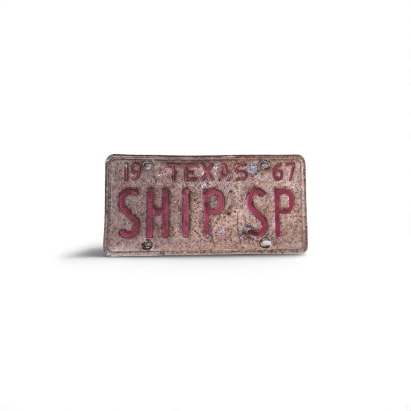 1967 TEXAS VANITY LICENSE PLATE SHIP SP