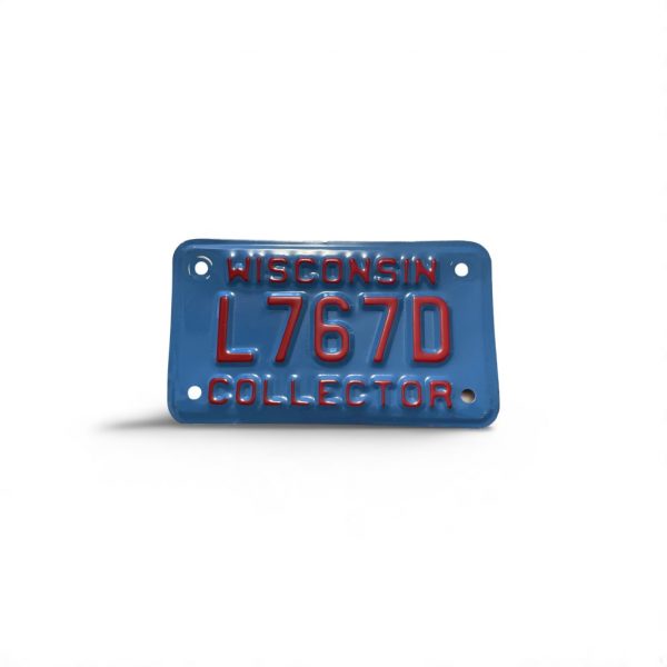 WISCONSIN MOTORCYCLE COLLECTOR LICENSE PLATE RARE L767D