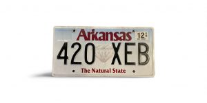 2012 ARKANSAS 420 XEB LICENSE PLATE
