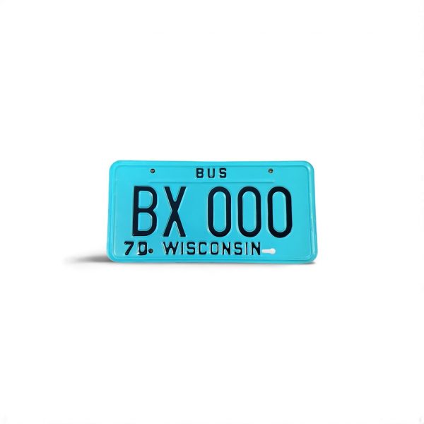 1980 WISCONSIN SAMPLE BUS BX 0000 RARE LICENSE PLATE
