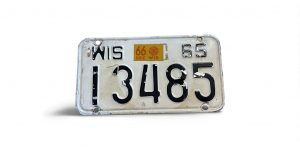 1965 WISCONSIN MOTORCYCLE LICENSE PLATE 13485