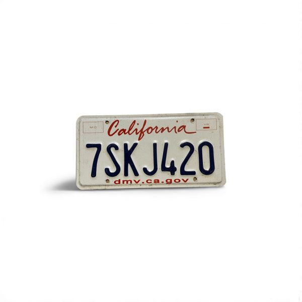 2000 CALIFORNIA LICENSE PLATE 7SKJ420 420