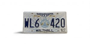2017 MISSISSIPPI LICENSE PLATE WL6 420 GUITAR