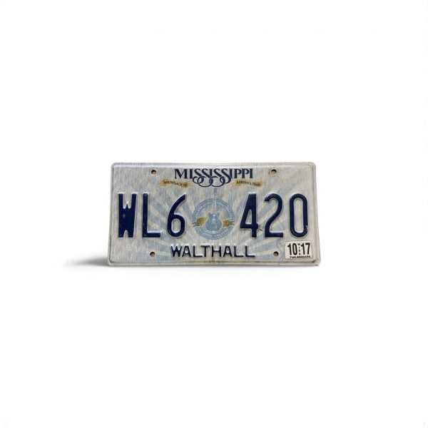 2017 MISSISSIPPI LICENSE PLATE WL6 420 GUITAR