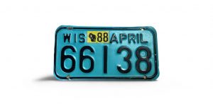 1988 WISCONSIN MOTORCYCLE LICENSE PLATE 66138