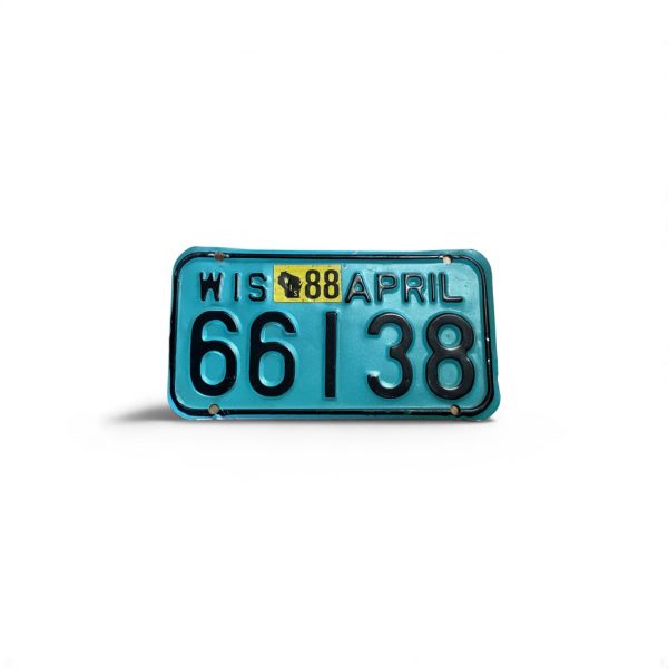 1988 WISCONSIN MOTORCYCLE LICENSE PLATE 66138